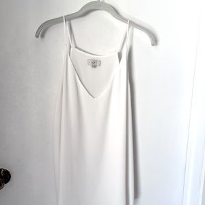 Loft White blouse spaghetti strap v neck